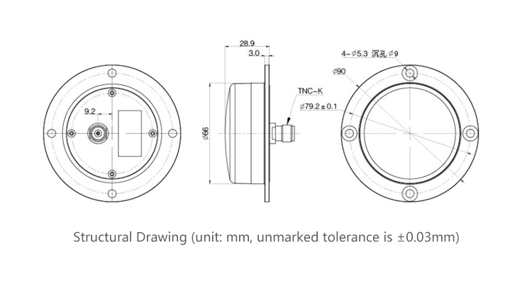 B37A2GGB gnss antenna dimension