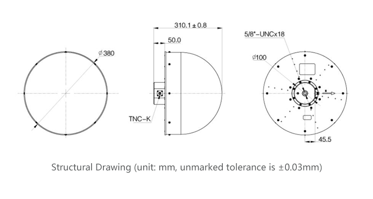 B4QA3GGGB gnss antenna dimension