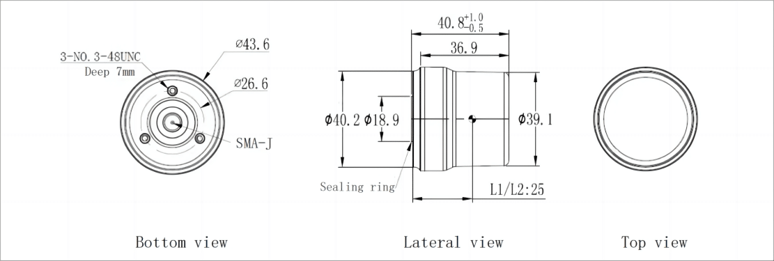 B4QB2GGGB gnss antenna dimension